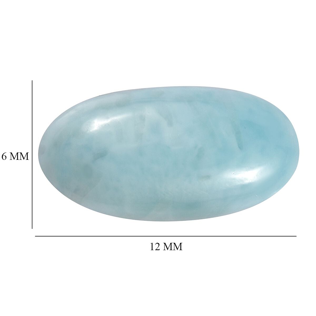 Larimar (Oval 12x6 mm) 2.55 ctw