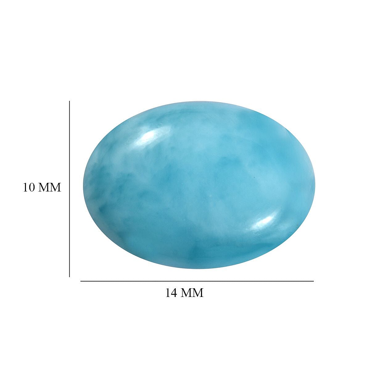 Larimar (Oval 14x10 mm) 6.20 ctw