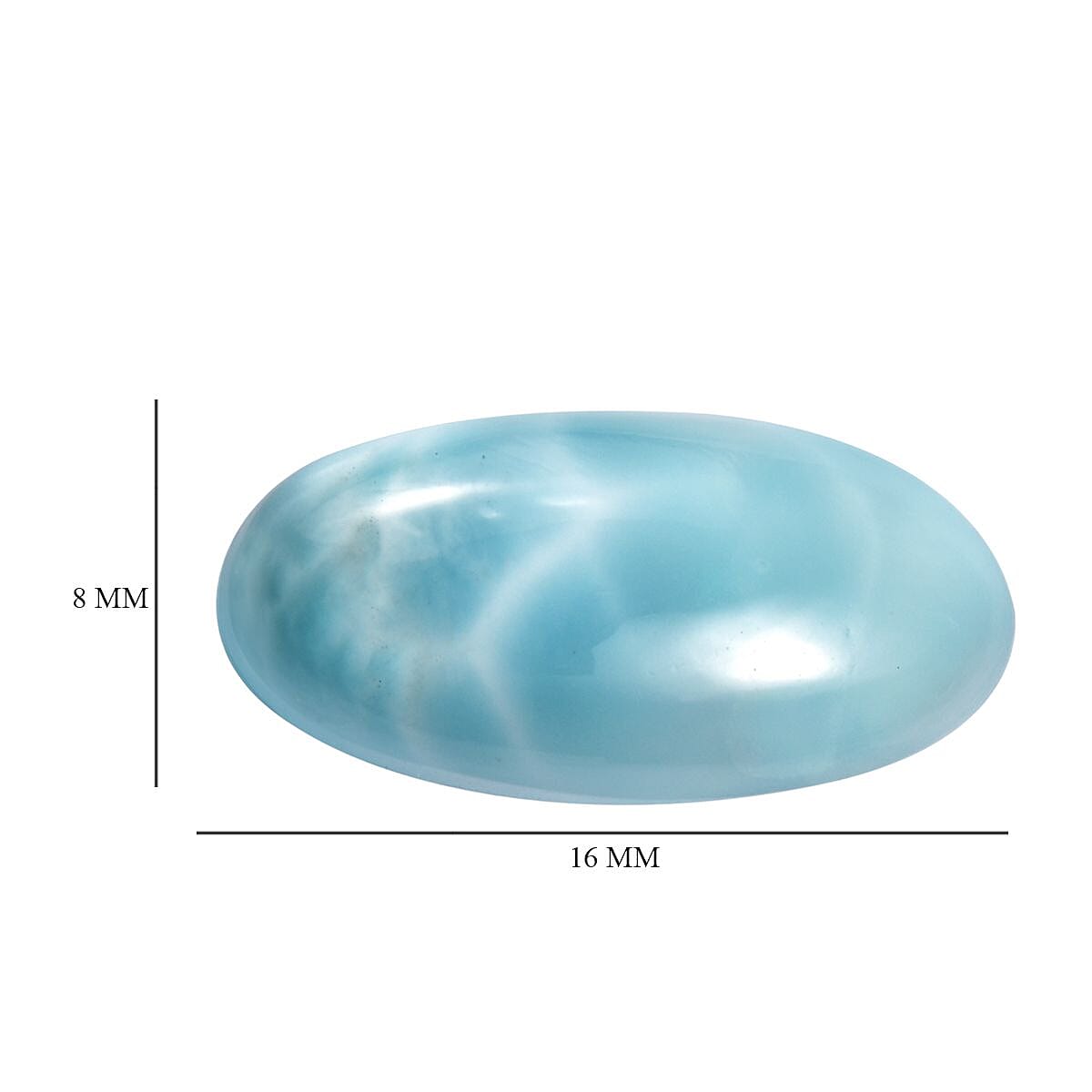 Larimar (Oval 16x8 mm) 4.38 ctw