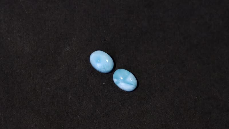 Larimar Set of 2 (Ovl 7x5 mm) 1.64 ctw Loose Gemstone
