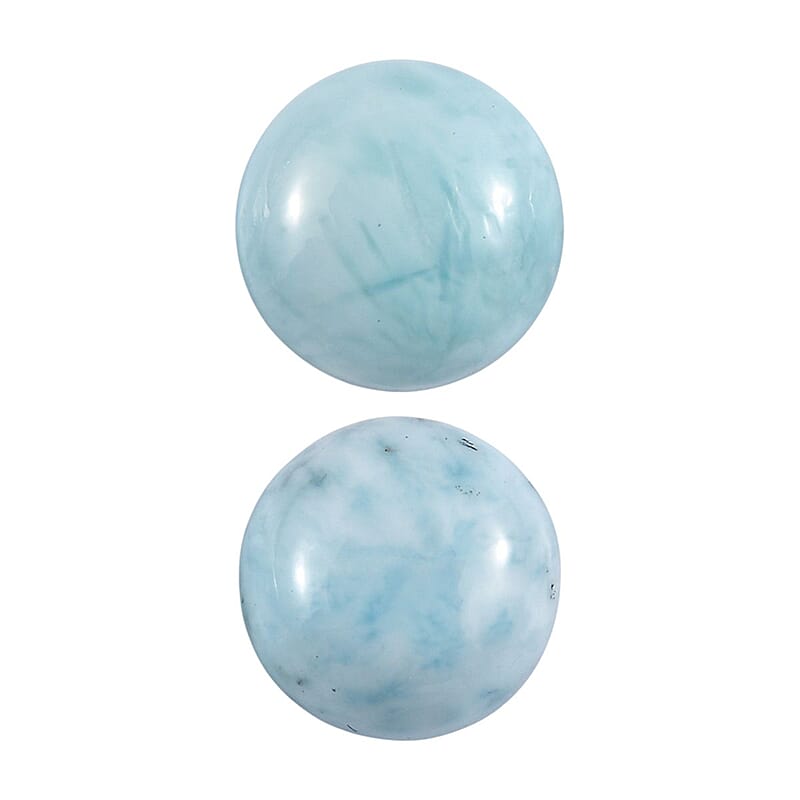 Larimar Set of 2 (Rnd 6 mm) 1.80 ctw
