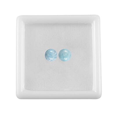Larimar Set of 2 (Rnd 6 mm) 1.80 ctw