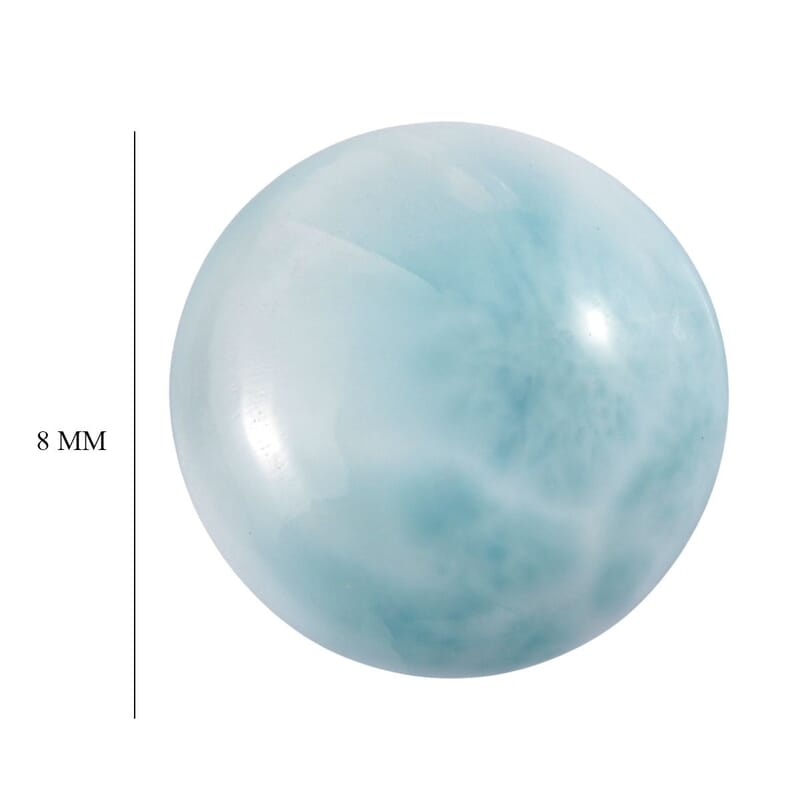 Larimar (Rnd 8 mm) 1A 1.90 ctw