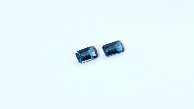London Blue Topaz Set of 2 (Oct 5x3 mm) 0.60 ctw Loose Gemstone
