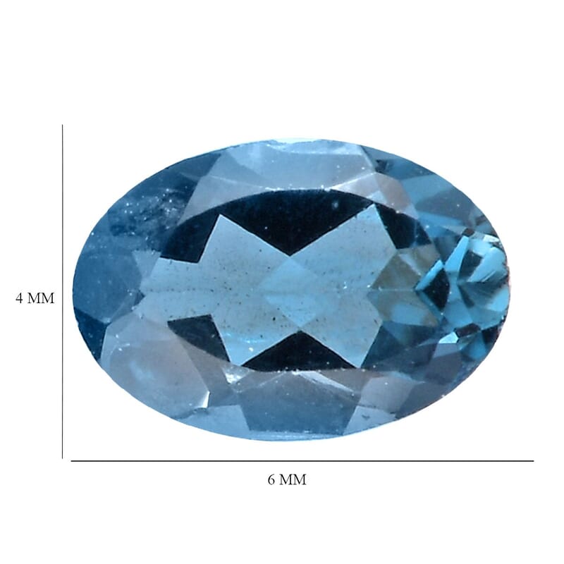 London Blue Topaz Set of 2 (Ovl 6x4 mm) 0.92 ctw