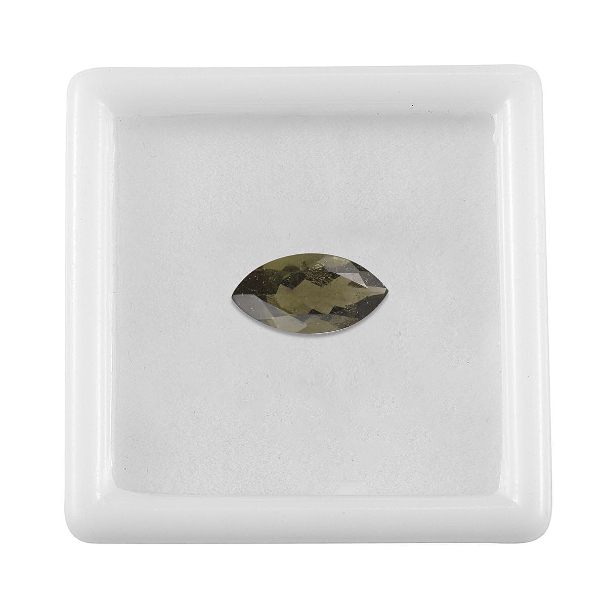 AA Bohemian Moldavite (Mrq 10x5 mm) 0.74 ctw image number 3