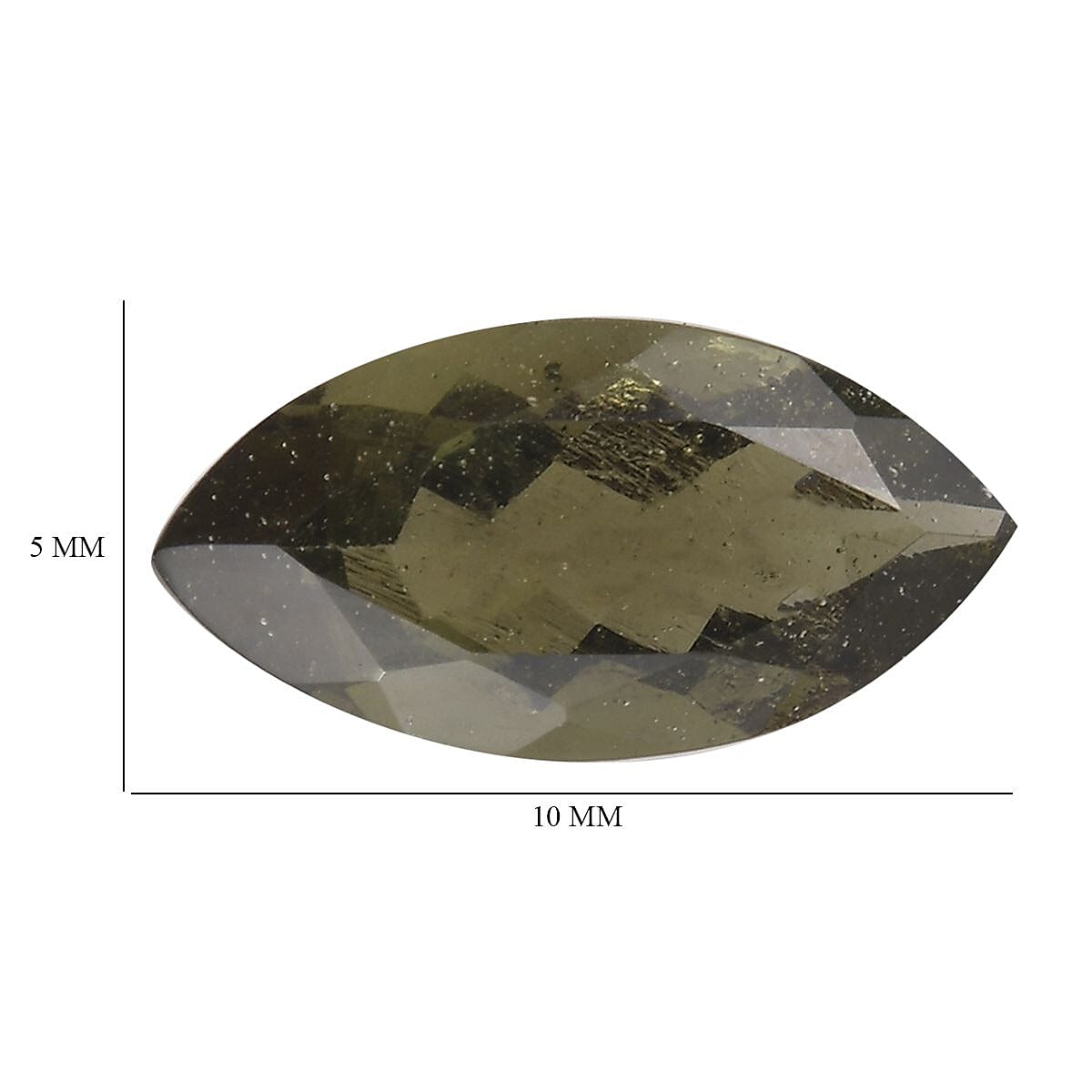 AA Bohemian Moldavite (Mrq 10x5 mm) 0.74 ctw image number 4
