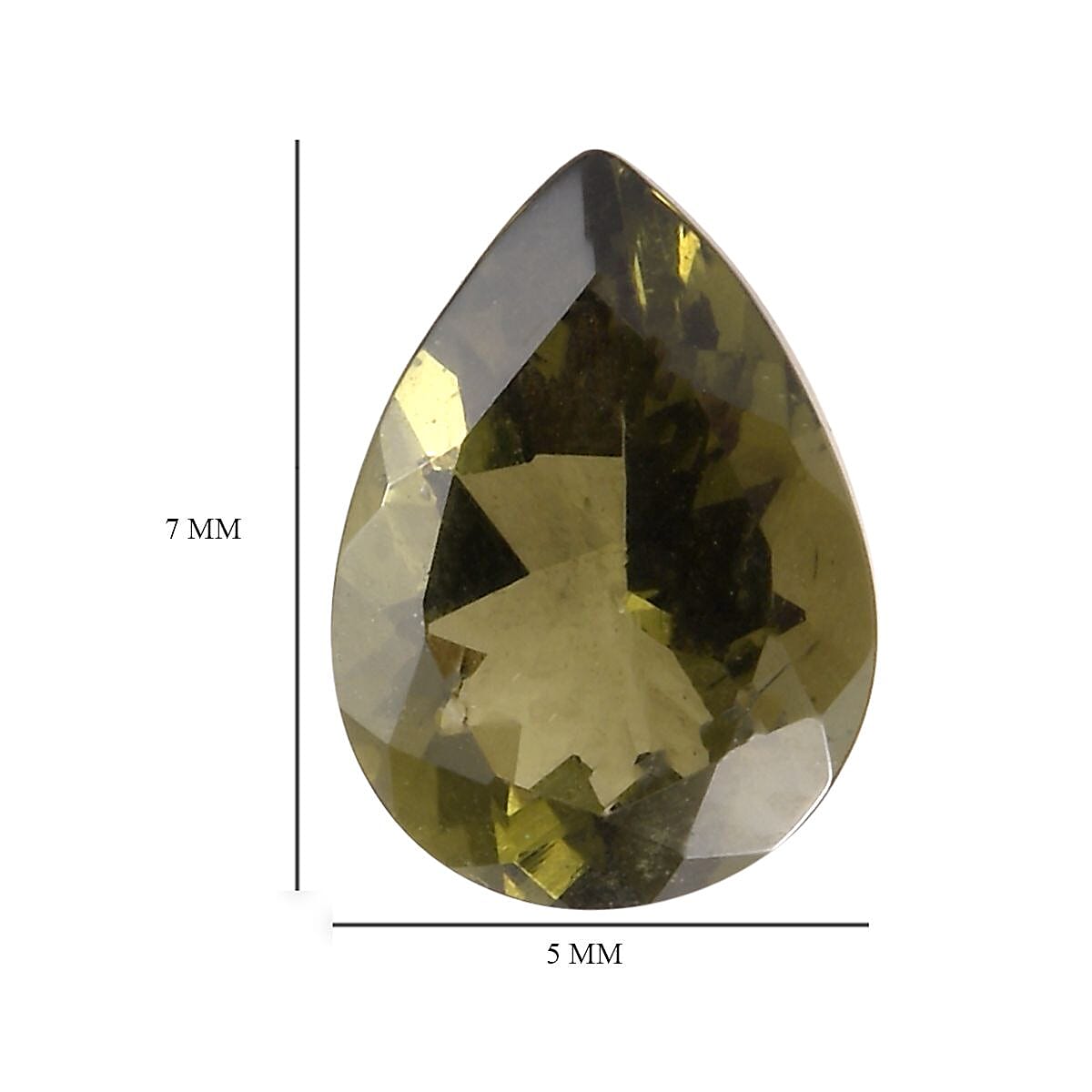 AA Bohemian Moldavite (Pear 7x5 mm) 0.55 ctw