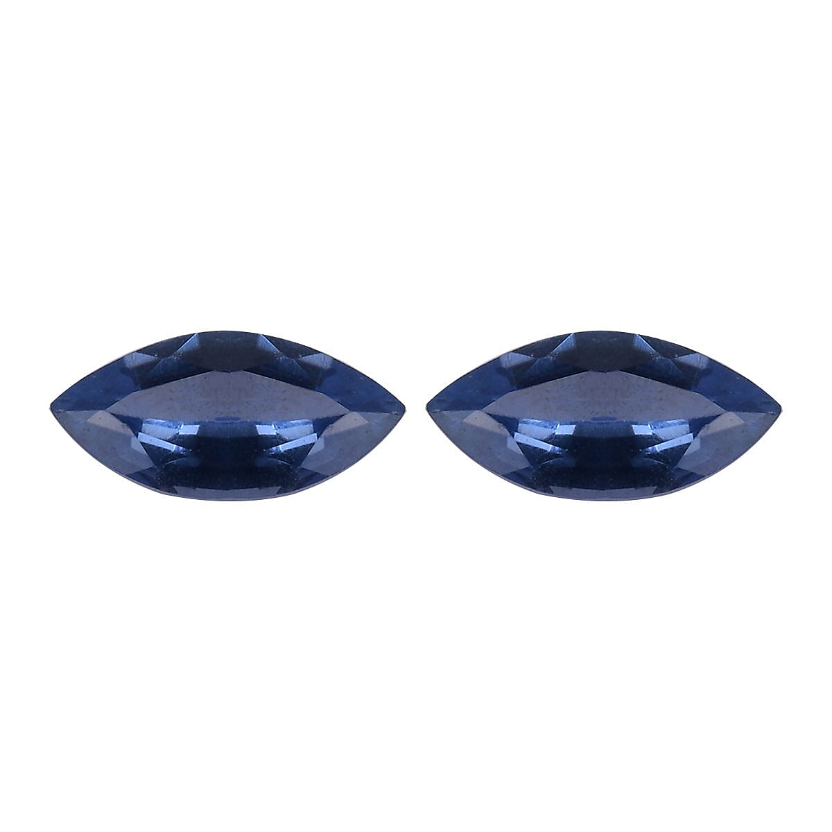 Blue Sapphire Set of 2 (Mrq 5x2.5 mm) 0.31 ctw