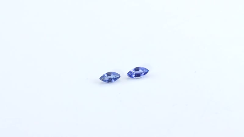 Blue Sapphire Set of 2 (Mrq 5x2.5 mm) 0.31 ctw