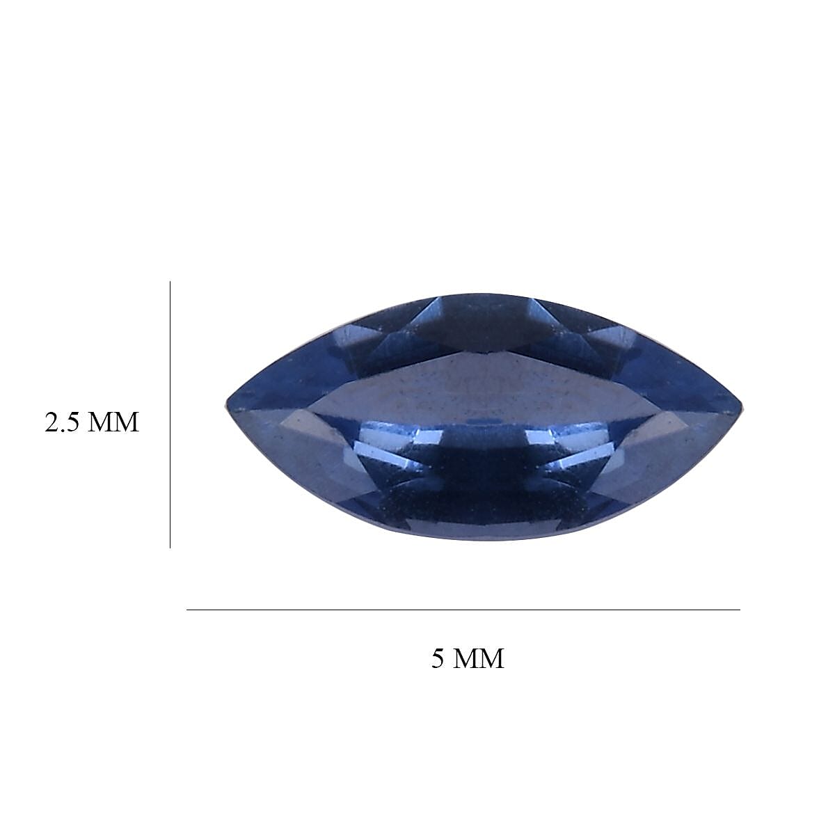 Blue Sapphire Set of 2 (Mrq 5x2.5 mm) 0.31 ctw