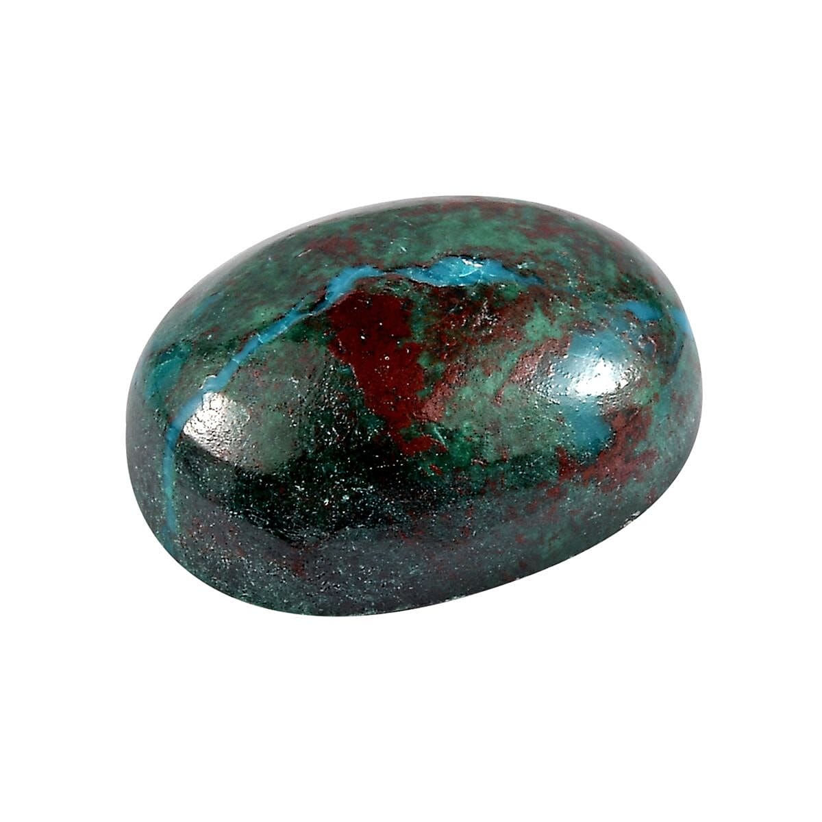 Australian Chrysocolla (Ovl 12x10 mm) 5.48 ctw Loose Gemstone image number 2