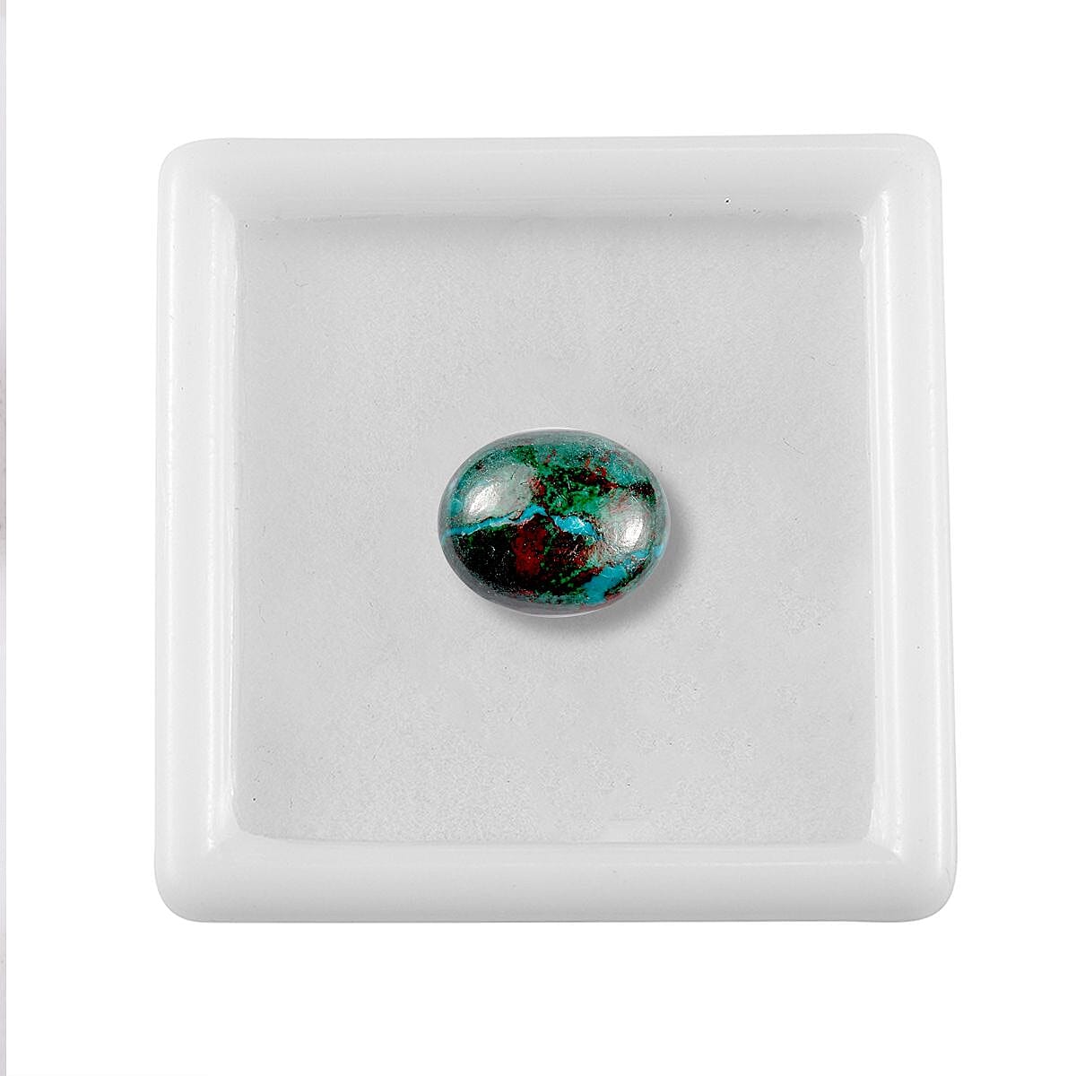 Australian Chrysocolla (Ovl 12x10 mm) 5.48 ctw Loose Gemstone image number 3