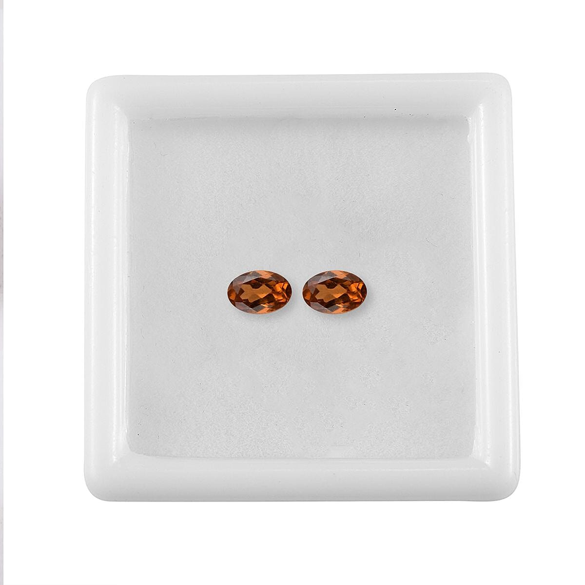 AA Ratnapura Hessonite Garnet Set of 2 (Ovl 6x4 mm) 1.02 ctw