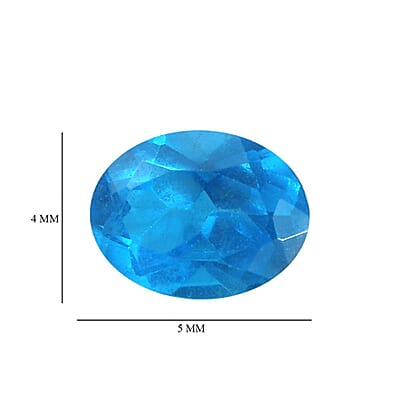 AA Malgache Neon Apatite Set of 2 (Ovl 5x4 mm) 0.69 ctw Loose Gemstone