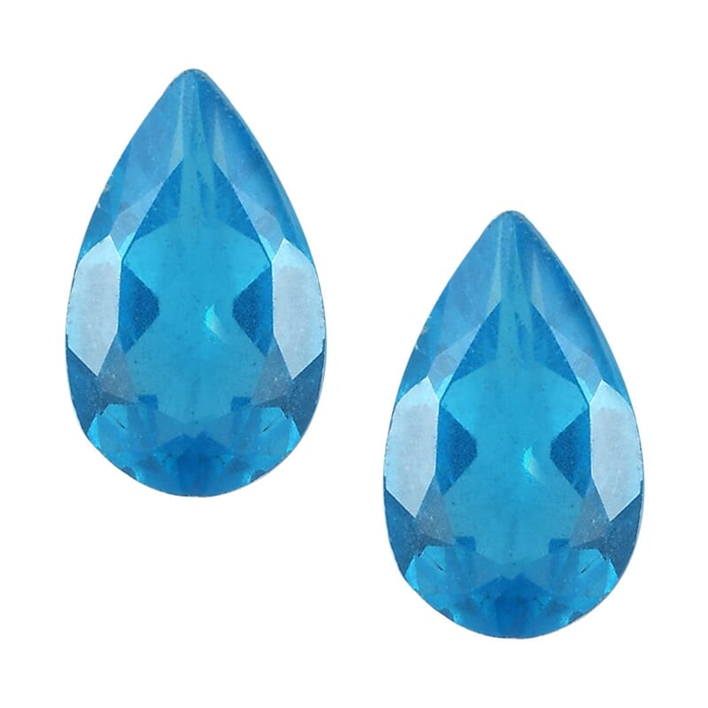AA Malgache Neon Apatite Set of 2 (Pear 5x3 mm) 0.36 ctw Loose Gemstone