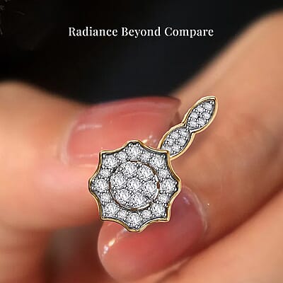 GP Royal Art Deco Collection Lab Grown Diamond G SI 1.00 ctw Earrings in 18K Vermeil YG Over Sterling Silver