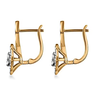 GP Royal Art Deco Collection Lab Grown Diamond G SI 1.00 ctw Earrings in 18K Vermeil YG Over Sterling Silver