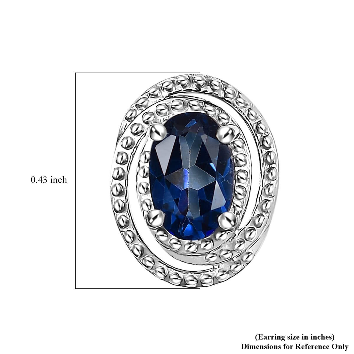 D'Joy Blue Passion Mystic Topaz 1.05 ctw Stud Earrings in Rhodium Over Sterling Silver image number 5