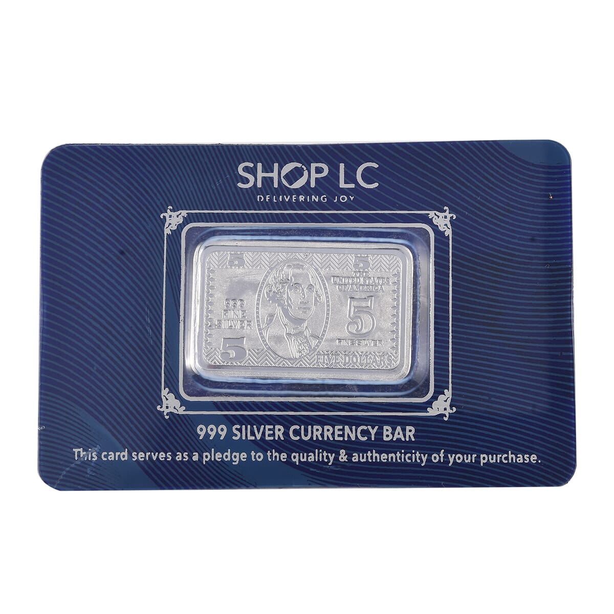 999.9 Fine Silver Currency Bar 5 Grams (Del. in 10-15 Days) image number 0