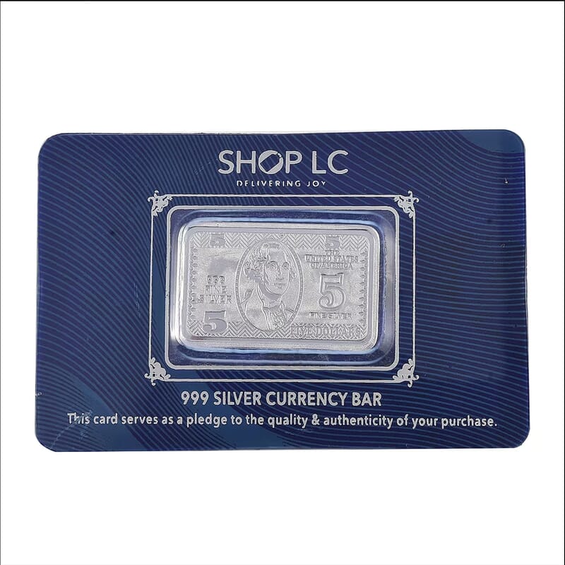 999.9 Fine Silver Currency Bar 5 Grams