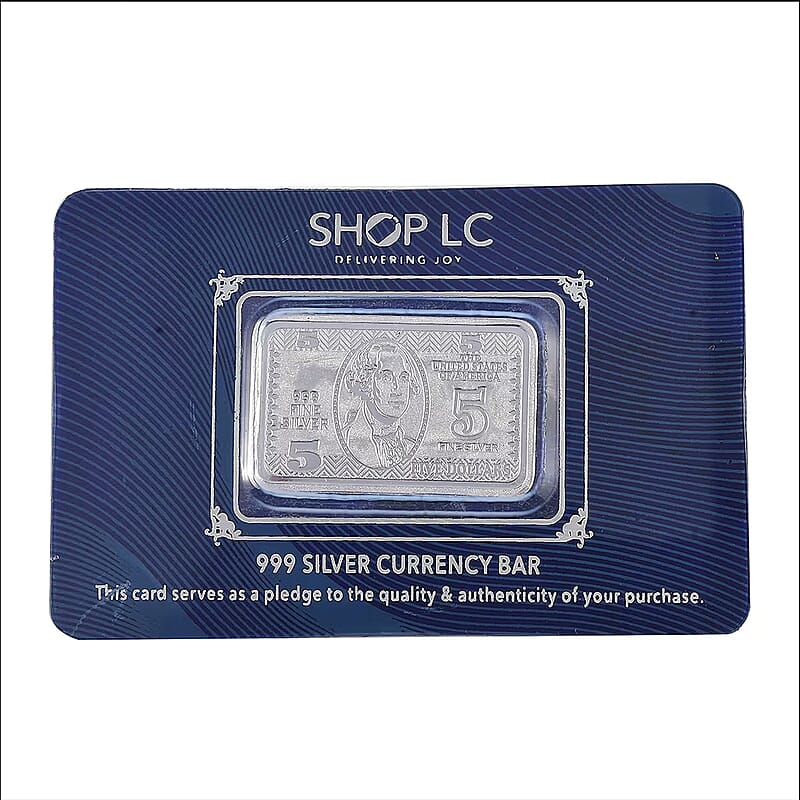 999.9 Fine Silver Currency Bar 5 Grams