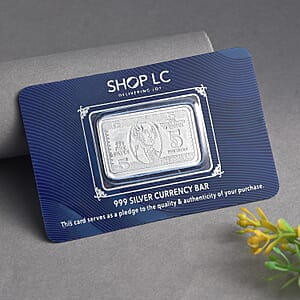  999.9 Fine Silver Currency Bar 5 Grams 