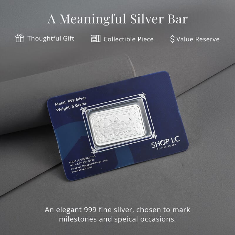 999.9 Fine Silver Currency Bar 5 Grams