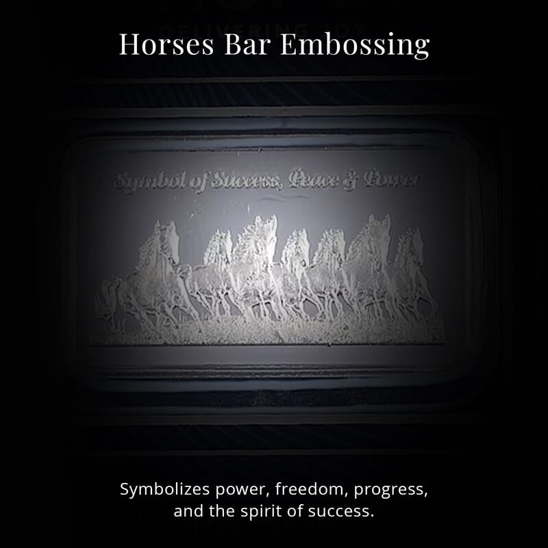999.9 Fine Silver Seven Horses of Fortune - Prosperity Bar 5 Grams
