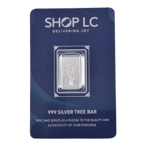 999.9 Fine Silver Tree Bar 2 Grams