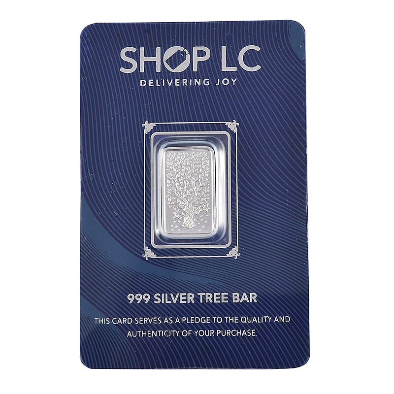 999.9 Fine Silver Tree Bar 2 Grams