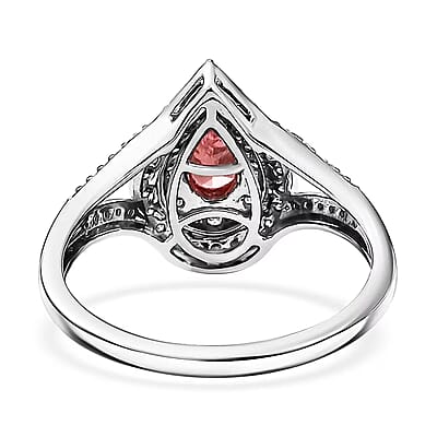 SGL Certified 950 Platinum Luxuriant Lab Grown Pink Diamond (VS) Teardrop Ring (Size 10.0) (Del. in 8-10 Days) 1.00 ctw