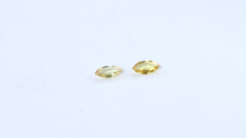 Orange Sapphire Set of 2 (Mrq 5x2.5 mm) 0.34 ctw
