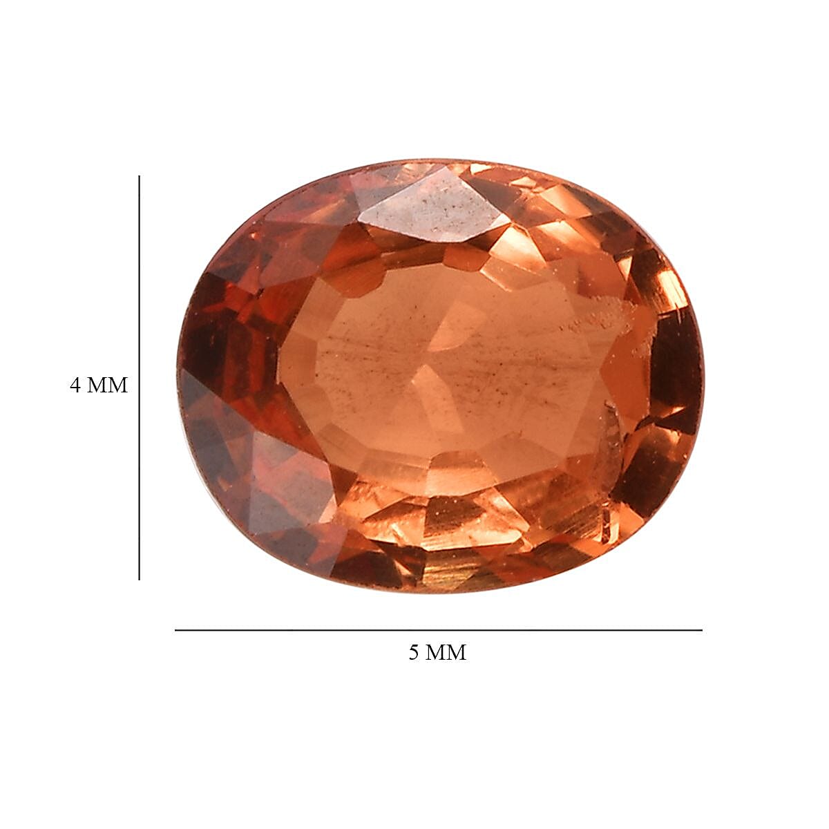 Orange Sapphire Set of 2 (Ovl 5x4 mm) 0.80 ctw image number 4
