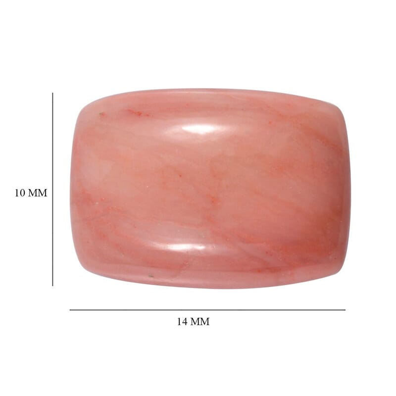 AA Peach Opal (Cush 14x10 mm) 3.33 ctw