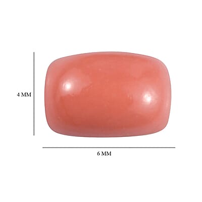 AAA Peach Opal Set of 2 (Cush 6x4 mm) 0.75 ctw