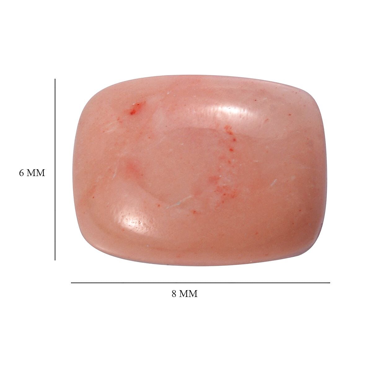 Peach Opal (Cush 8x6 mm) 0.83 ctw