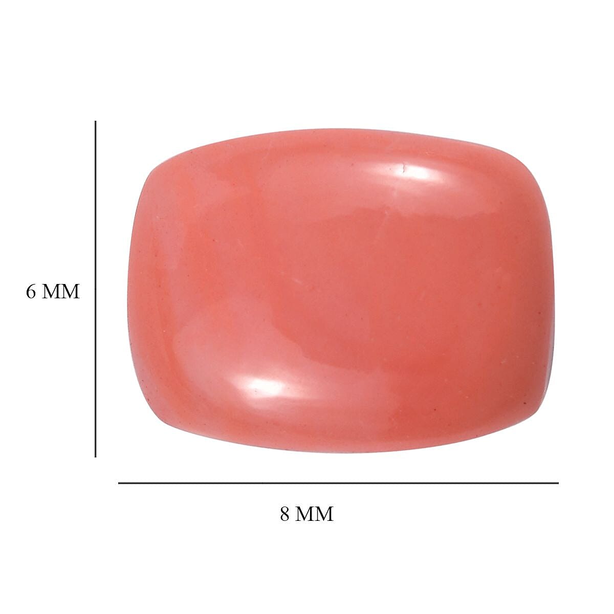 AAA Peach Opal (Cush 8x6 mm) 0.93 ctw image number 4