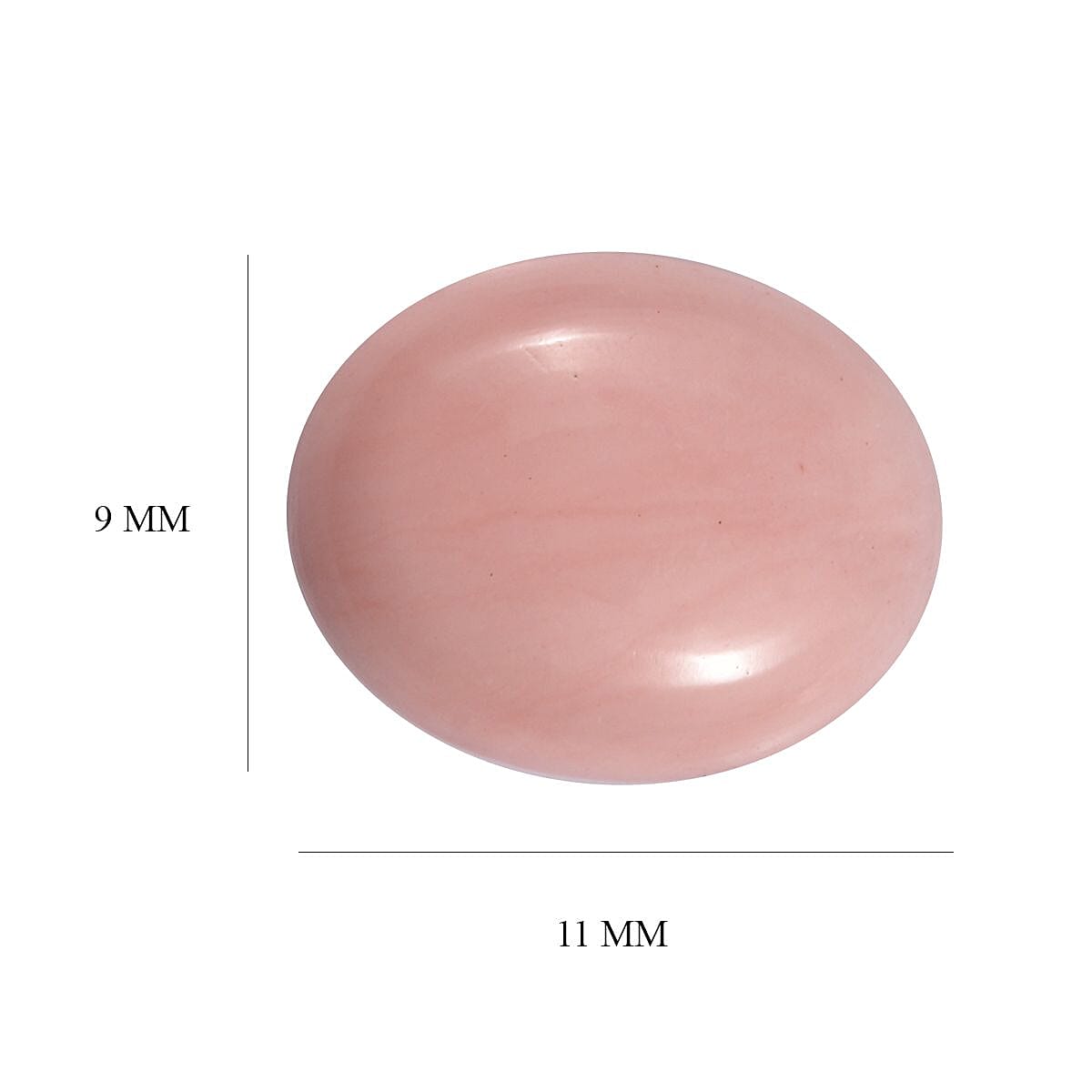 Peach Opal (Ovl 11x9 mm) 2.01 ctw