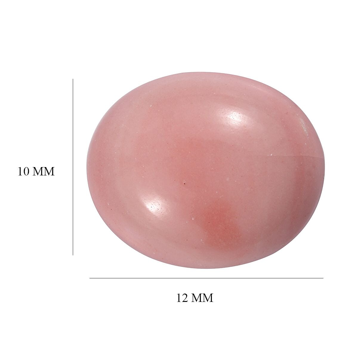 Peach Opal (Ovl 12x10 mm) 2.92 ctw