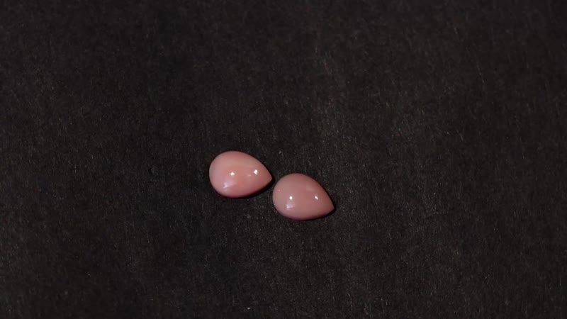 Peach Opal Set of 2 (Pear 7x5 mm) 0.84 ctw Loose Gemstone