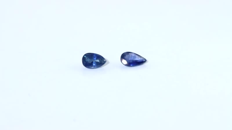Blue Sapphire Set of 2 (Pear 5x3 mm) 0.34 ctw Loose Gemstone
