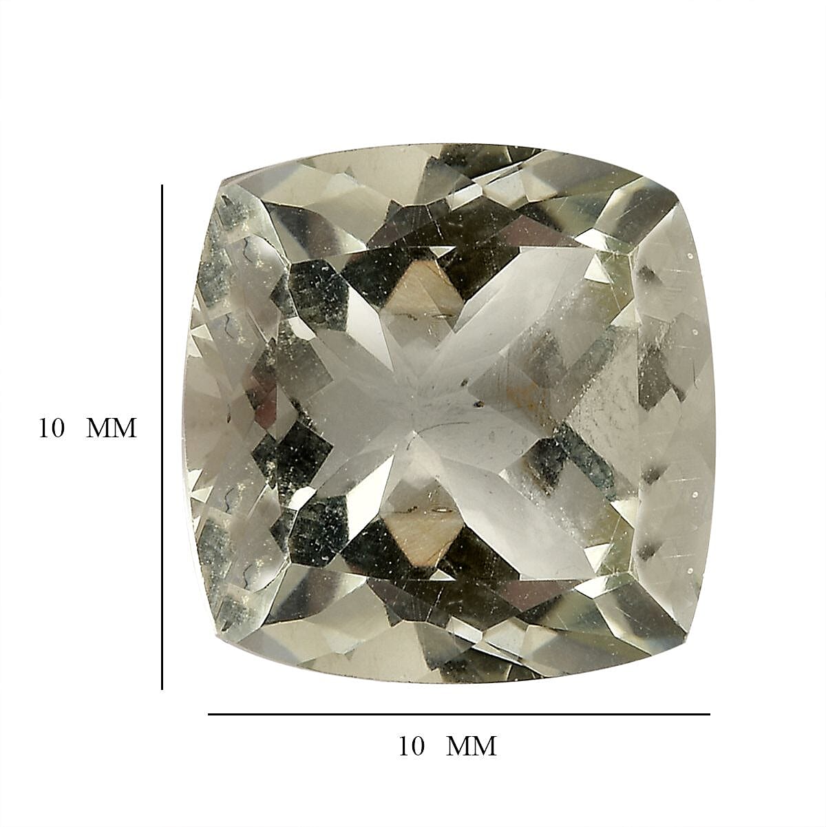 Montezuma Prasiolite (Cush 10x10 mm) 3.86 ctw