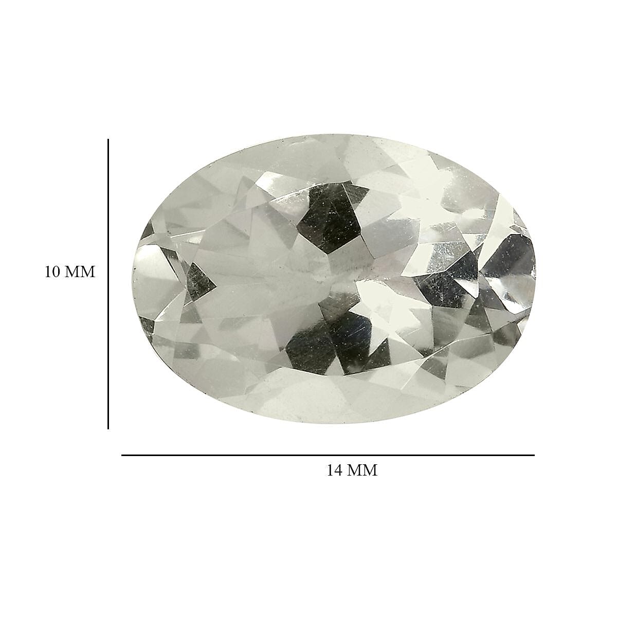 Montezuma Prasiolite (Oval 14x10 mm) 4.85 ctw