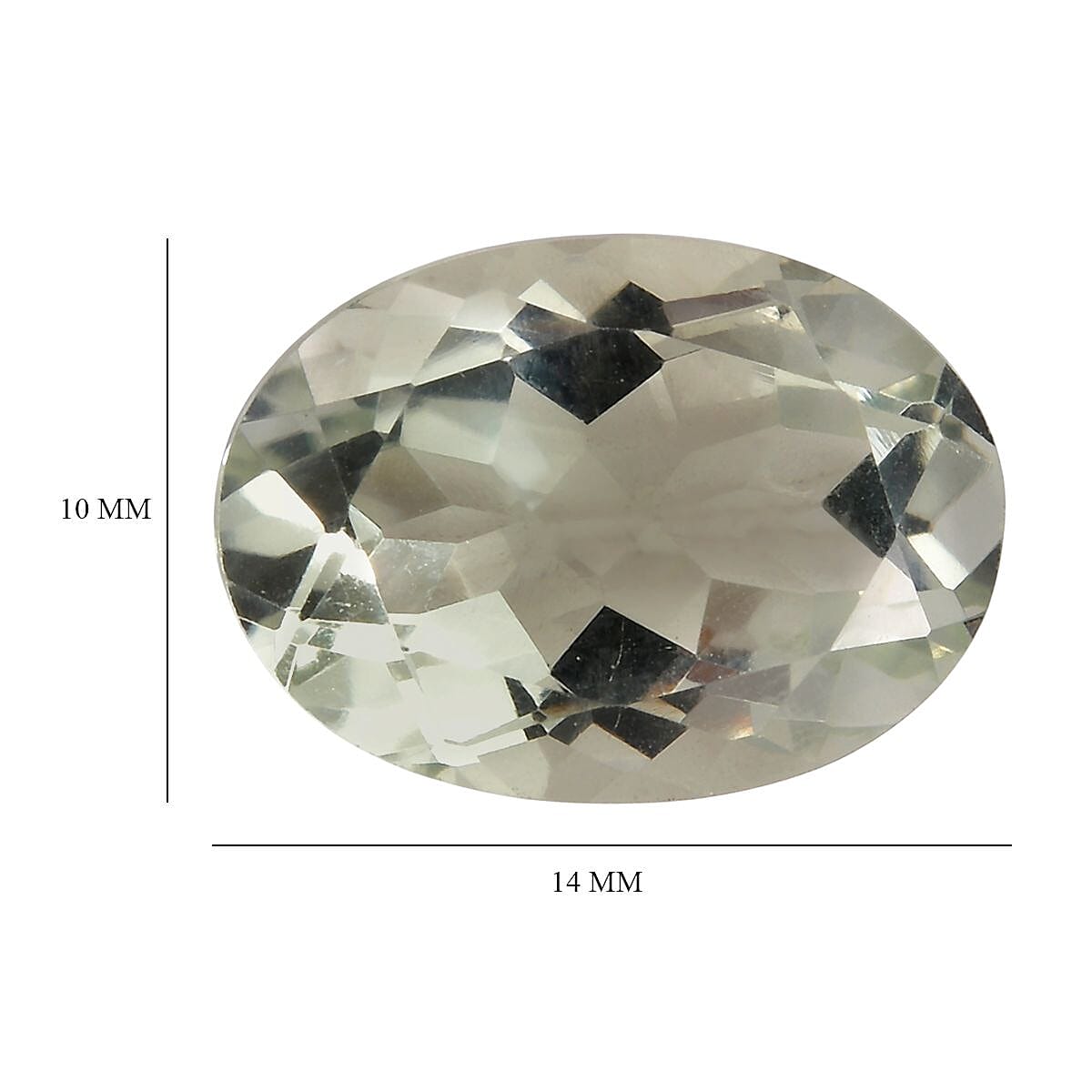 AAA Montezuma Prasiolite (Oval 14x10 mm) 5.72 ctw