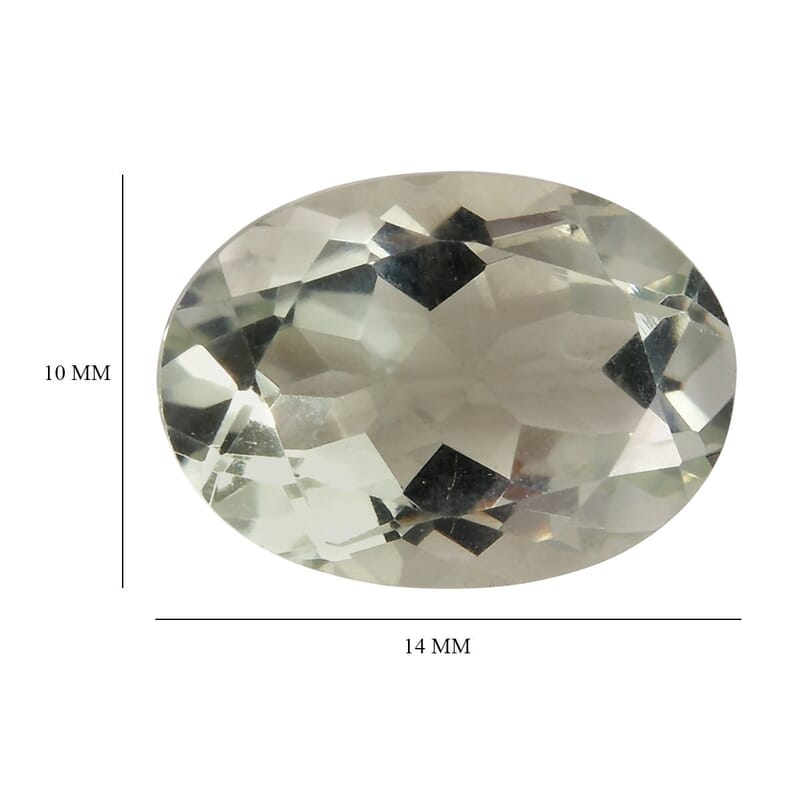 AAA Montezuma Prasiolite (Oval 14x10 mm) 5.72 ctw