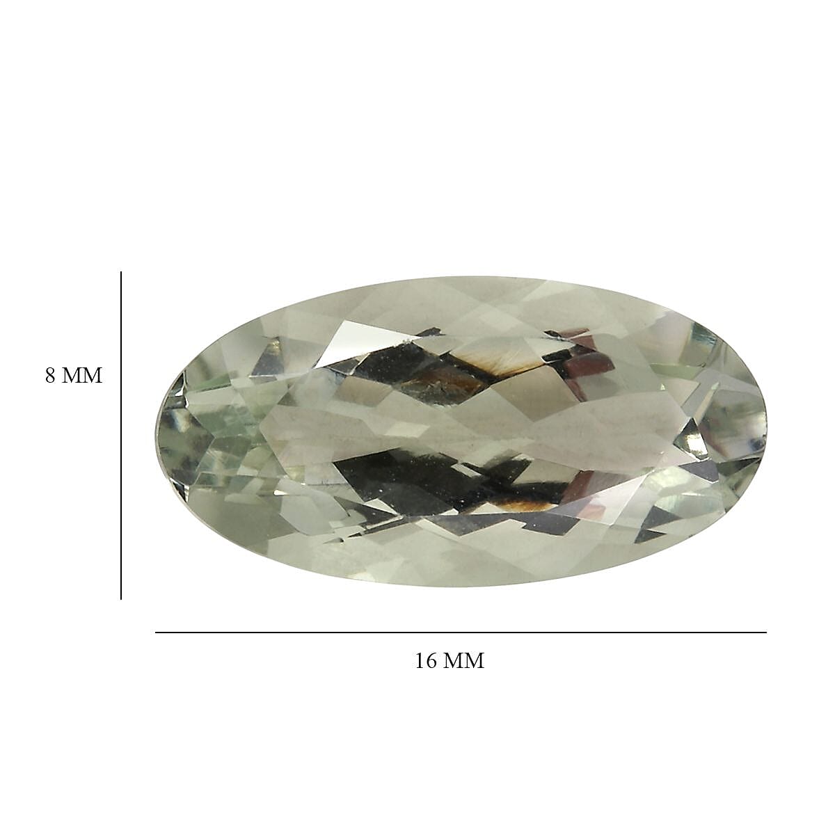 Montezuma Prasiolite (Oval 16x8 mm) 4.33 ctw