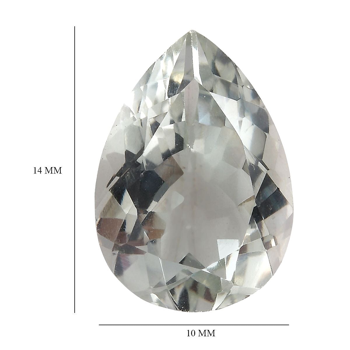 Montezuma Prasiolite (Pear 14x10 mm) 4.14 ctw