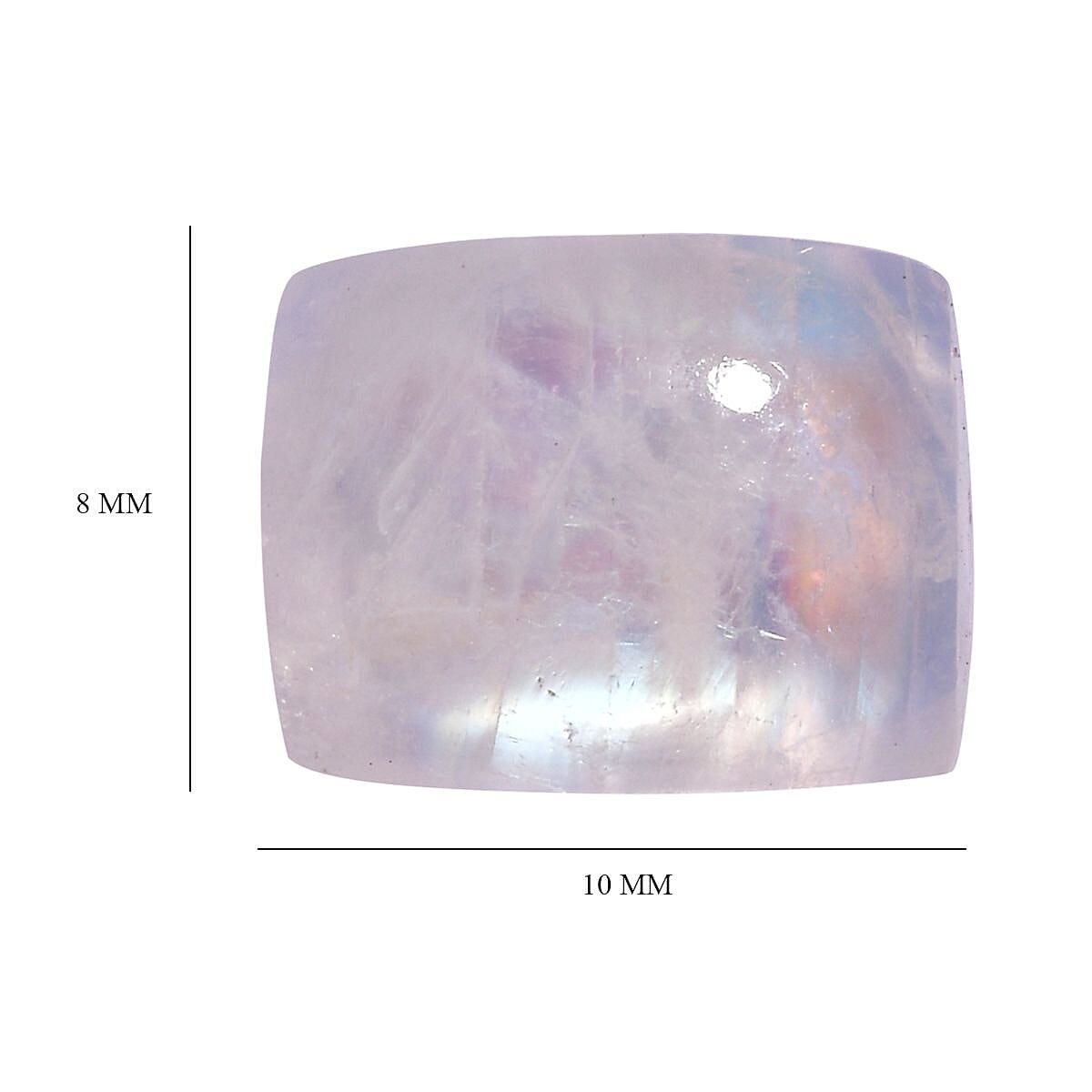 AA Rainbow Moonstone (Cush 10x8 mm) 3.30 ctw
