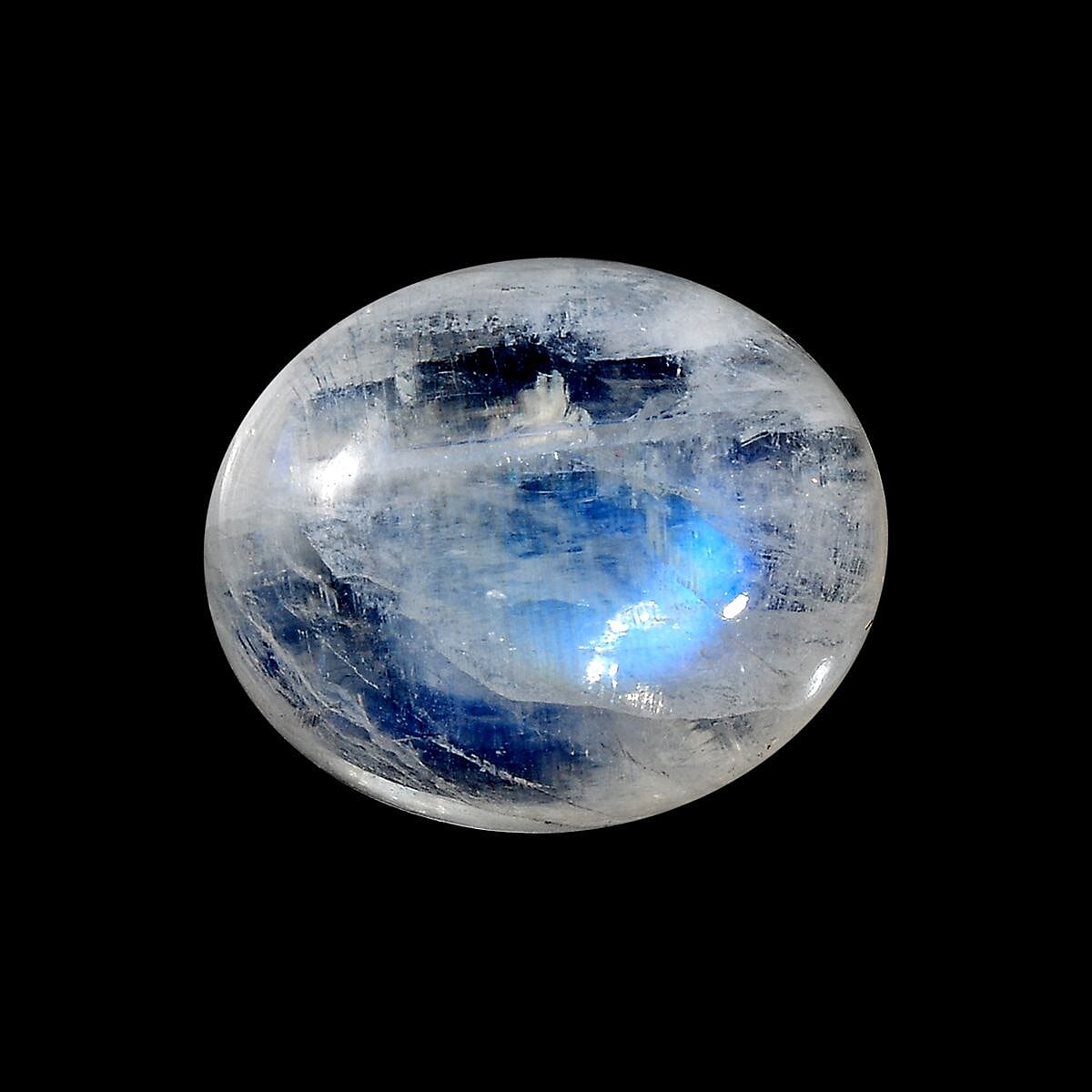 Rainbow Moonstone (Oval 12x10 mm) 4.42 ctw Loose Gemstone